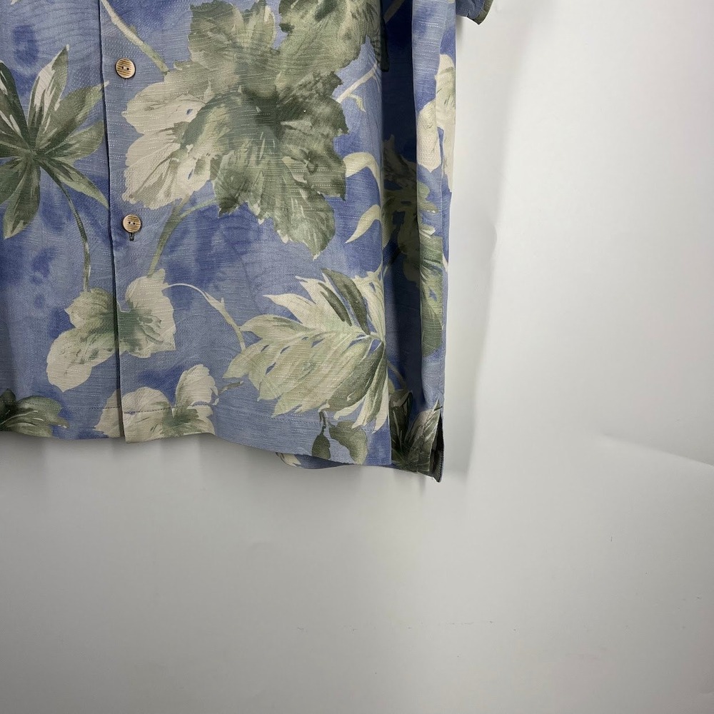 Tommy Bahama Mens Silk Tropical Leaf Camp Shirt Original Fit Jacquard Size 3XL - Picture 6 of 13